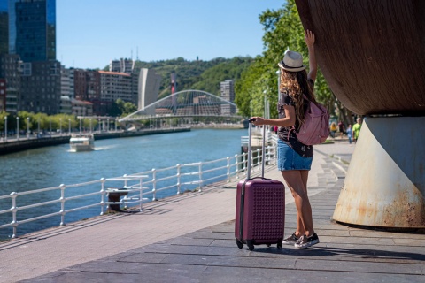 Tourist in Bilbao, Baskenland