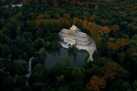 Palacio de Cristal en el Parque del Retiro de Madrid