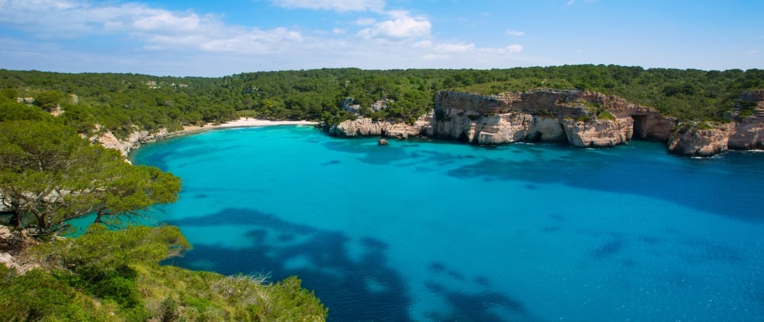 Cala Macarella en Menorca, Islas Baleares