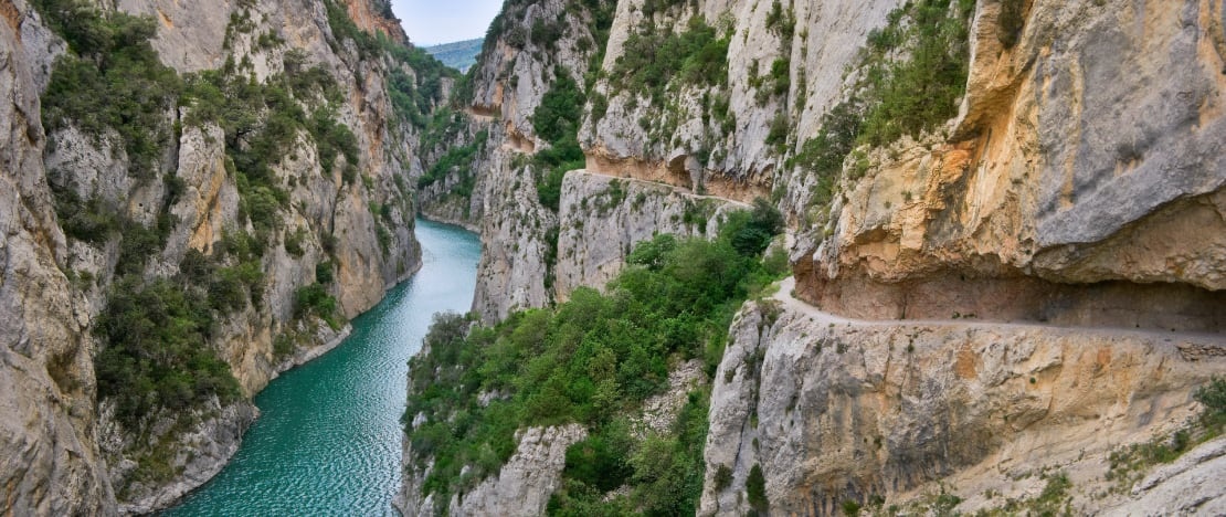 Vistas del desfiladero de Mont Rebei, Lleida