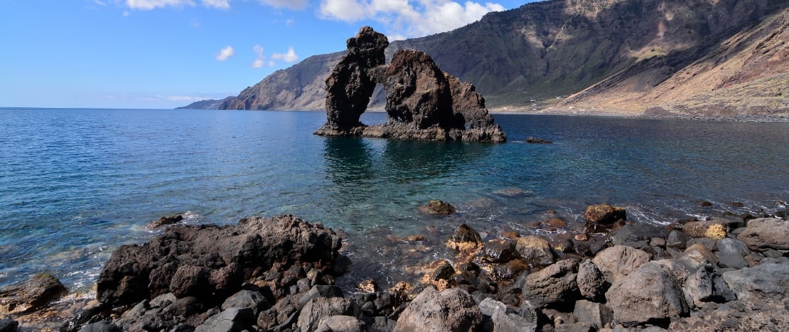 Playa Roque en la isla de El Hierro, Islas Canarias